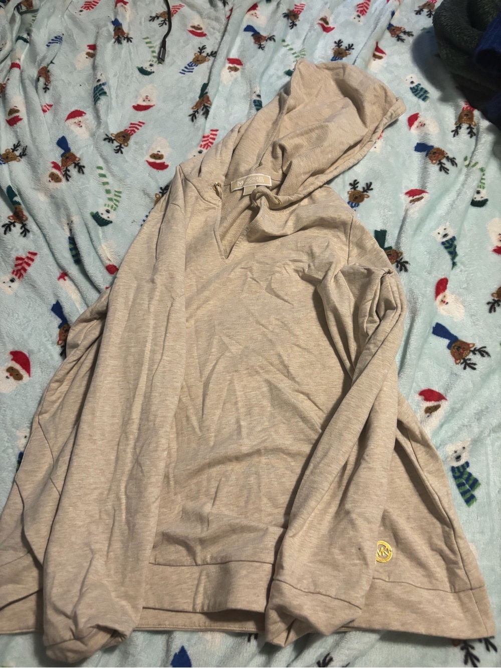 Light Beige Hooded women  Sweater - Casual Pullover